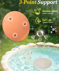 Copper Bird Bath Cleaning Disc for All Weather Water Care 0.6mm 99.99% Pure Copper disc showing 3-point support design on bird bath