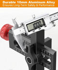 Close-up of Cabinet Door Mounting Jig With Quick Edge Positioner For Frameless And Face Frame Cabinets Pro Grade Aluminum
