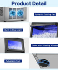 Heavy Duty Beast Mode Commercial Ice Maker 110 Lbs Per Day Under Counter Or Freestanding With 22 Lb Storage Dual Water Inlets features