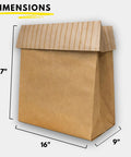 Dimensions of a Precuffed 12 Pack Kitchen Compactor Bag Tough As Nails For Garbage Kitchen Liner And Trash Bin Press Durable USA Made
