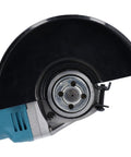 Close-up view of Pro Grade Brushless Angle Grinder disc and motor shaft for smooth operation and precision cutting.