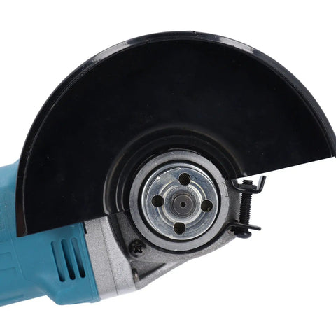 Close-up view of Pro Grade Brushless Angle Grinder disc and motor shaft for smooth operation and precision cutting.