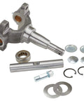 Old School Gasser Axle Spindle Brake Kit For Vintage Drag Cars, 48 Inch Axle, shown with spindle and components