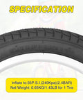 18 Inch Kid Bike Tire 2 Pack 18 X 2.125 54-355 For 18 Inch Kids Bicycles BMX MTB Black Smooth Tread tire with specifications