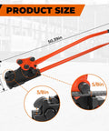 2 In 1 Rebar Bender And Cutter All In One Handheld Metal Bending And Cutting Tool showing dimensions and 5/8 in capacity