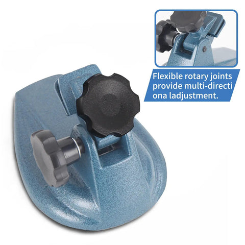 Professional Micrometer Stand For Micrometers Up To 4 Inches With Adjustable Precision Holder featuring large knobs and non-slip pads