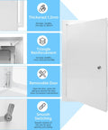 Heavy Duty Thick Steel Access Door For Drywall 24X36 Inches shown with detailed features including triangle reinforcement and removable door.
