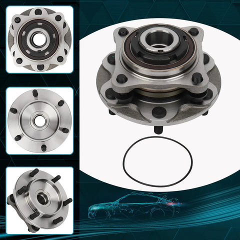Front Wheel Hub Bearing Assembly For Toyota 4Runner FJ Cruiser And Tacoma 2003 Through 2019 Six Lug Without ABS One Piece Replacement Direct Fit OEM Style Durable Service.