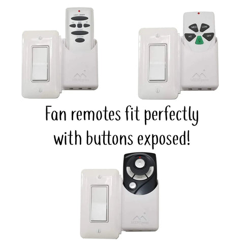 No-Screwups Remote Control Holder Wall Mount Installs In Seconds With No Damaging Screws Or Tape Keeps TV Ceiling Fan And Roku Remotes Right By The Light Switch For Quick Hassle-Free Remote Organization