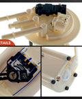 Drop-In Electric Fuel Pump Module Assembly With Pressure Sensor For Cadillac Escalade, Chevrolet Tahoe, GMC Yukon V8 4.8L 5.3L 6.0L Fits 2000 To 2003 Gas Engine Models Tag Code TCB E3508M, showing close-up and detailed views of components.