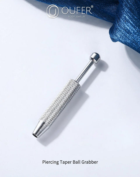 Piercing Ball Grabber Tool For Quick Jewelry Swap Long Nail Friendly 316L Surgical Steel with four-claw grip