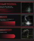 Graphic showing delay, shade, and sensitivity features of large view auto darkening welding helmet with blue light blocking.