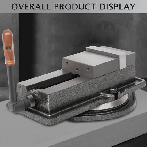 Heavy Duty 5 Inch Vise With 360 Degree Swivel Base For CNC Milling Woodworking And Drill Press, steel bench vise display