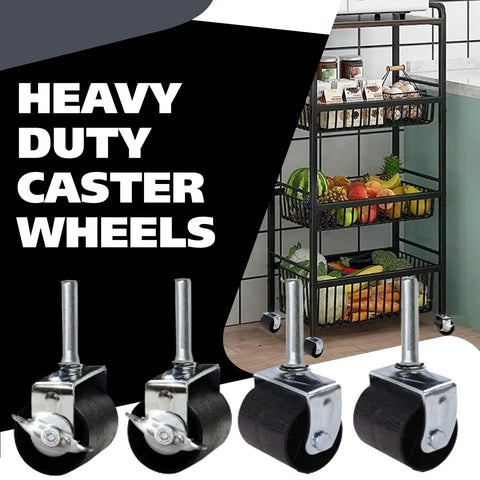 Heavy Duty Caster Wheels For Bed Frame Set Of Four With Two Locking And Two Non Locking For Easy Mobility Durable Steel Casters