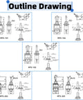 Assorted Mini Toggle Switch Kit 2 Pin 3 Pin 6 Pin SPST SPDT Latching Micro Rocker On Off On 6A 125V outline drawing