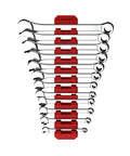 Red Magnetic Flexible 12 Slot Wrench Rack Holder For Non Marring Slim Design Storage Organization With Ultra Strong Neodymium Magnets