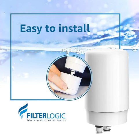 Brita Compatible Faucet Filter Replacement 2 Pack For On Tap Filtration System FF27 FR-200 FF-100 100 Gallons White Delivers Crisp Great Tasting Water Fast For Drinking Coffee Tea Cooking