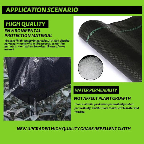Heavy Duty 3x50ft Weed Barrier Landscape Fabric 3.2oz Geotextile Ground Cover Mat For Landscaping Garden Blocks Weeds And Dirt