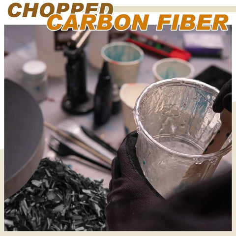 1.1 Lb 0.5 Inch Chopped Carbon Fiber Kit Black For DIY Projects And Epoxy Mold Crafting Dust Free And Evenly Cut Fibers