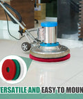 Three Pack 20 Inch Cleaning Orbiter Pads For Commercial Floor Buffing Scrubbing Polishing And Stripping On Hardwood Surfaces Red Green White Set For Orbiter Machine used on floor buffer