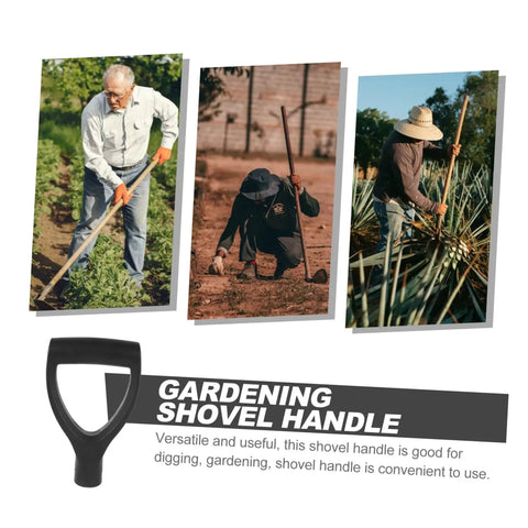 Replacement Garden Spade Handle With Ergonomic D Shaped Grip Lightweight Plastic Shovel Handle For Easy Digging And All Day Comfort Durable Outdoor Tool Grip For Most Garden Tools shown in use and detail.