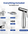 Handheld Toilet Bidet Sprayer With Leak Free Design, Boss Jet Sprayer, Muslim Shower, Adjustable Diaper Sprayer, Stainless Hose