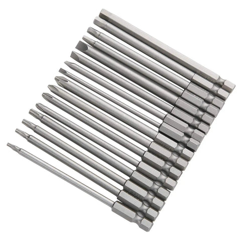 Kickstart Your Home Repair Game With This Awesome 16Pcs Screwdriver Bits Set Featuring Hex Cross Slotted And Pentalobe Tips Made From Tough Chrome Vanadium Steel For Drills And Manual Tools, 100mm hex shank bits set