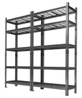 Rust Proof Iron Storage Shelf Two Pack No Tools Needed For Ten Minute Assembly Heavy Duty Garage And Kitchen Rack For Bulky Items