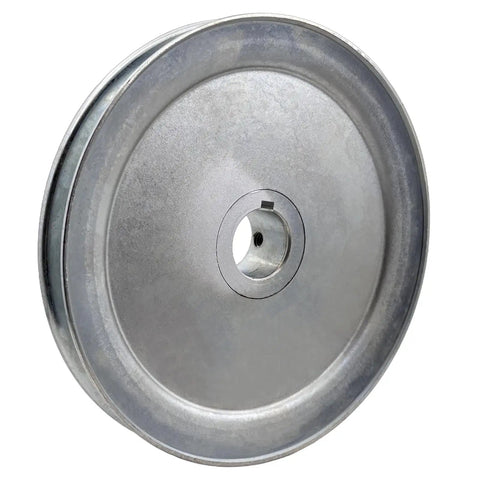 7 Inch Single Groove V Belt Pulley With One And One Eighth Inch Bore For A B 5L 4L Belts Carbon Steel Zinc Plated Motor Pulley Web Sheave Heavy Duty Durable Drive System Component