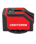 Wall Mount Laser Level With 360 Degree Rotating Attachment, 15 Ft Range, High Accuracy Line Laser, Class II Under 1mW 620-690nm, Easy Read Bubble Vials, Durable Construction For DIY And Pro Projects, red and black unit front view