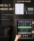40 Position Key Cabinet With Resettable 3 Digit Combination Lock, Steel Key Organizer with keys, hooks, and log sheet displayed.