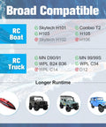 Compatibility chart for RC boats and trucks with 2S 7.4V 2000mAh Li Ion RC Battery With SM 2P Plug
