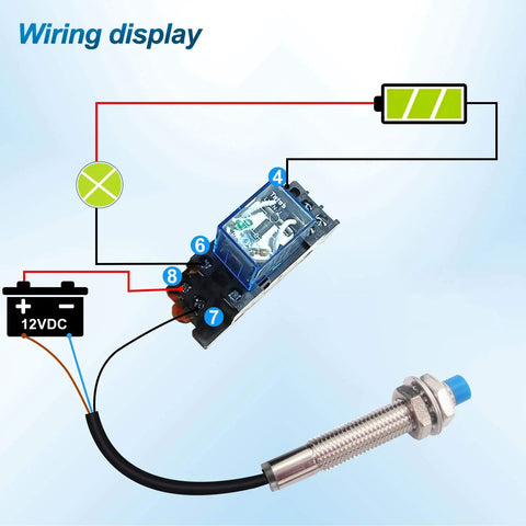 Inductive Proximity Sensor 8Mm M8 LJ8A3-2-Z/BX NPN Normally Open wiring diagram with cylindrical switch for industrial use