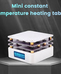65W 20V SMD Preheating Soldering Station with OLED Display, compact hot plate for PCB rework, visible front view with controls