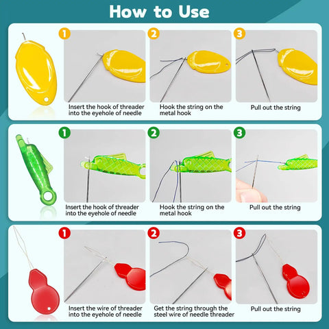 How to use All In One Sewing Tool Kit With Automatic Needle Threaders And No Fuss Threaders For Quick Repairs by Lechchy