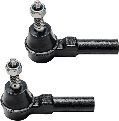Close-up of outer tie rod ends from Power Steering Rack And Pinion Assembly For 2005 To 2010 Ford Mustang Replacement Complete Kit