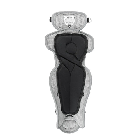12.5 Inch Youth Catcher Leg Guards With Double Knee Protection For Ages 7 To 9, Game Ready Mobility, Lightweight, Black