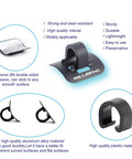 Alloy Bike Cable Guides Kit With 6 Sets Base And Clip shown with adhesive, aluminum alloy materials, and design benefits.