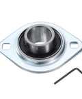 Pillow block bearing, 1" bore, steel flange-mounted housing with hex wrench (front view)
