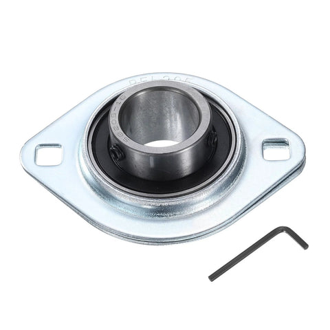 Pillow block bearing, 1" bore, steel flange-mounted housing with hex wrench (front view)