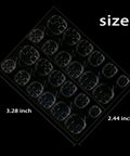 Sheet with dimensions showcasing Pro DIY Nail Kit With 288 Double Sided Adhesive Nail Tabs 12 Sheets Waterproof
