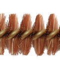 50 Caliber Black Powder Bore Brush With Brass Core And Bronze Bristles No 10 32 Threads Wound Core Through Coupling To Prevent Pulling Apart USA Made Muzzleloader Cleaning Brush Model 50BP10 32 shown close-up