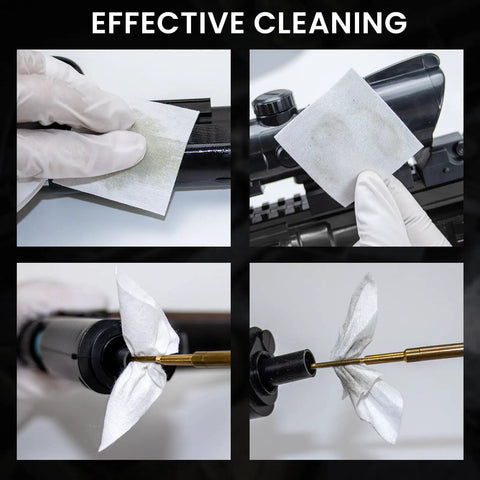 2 Inch Gun Cleaning Patches Box For 22 Caliber To 45 Caliber And Five Five Six And Nine Millimeter Firearms cleaning demonstration