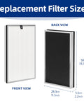 Air Purifier Replacement Filter For MA Series 112 V2.0 3 In 1 Filtration System Nylon Pre Filter Pleated Filter And Activated Carbon 2 Pack
