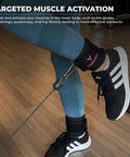 Premium Cable Machine Ankle Straps for Glute Kickbacks and Hip Abductions, featuring cushioned design during workout.