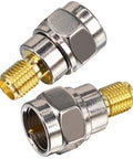 F Type Male To SMA Female Coax Connectors Pack Of 2 For Scanners SDR Handheld Antennas And FM Digital Radios Must Have Antenna Adapter