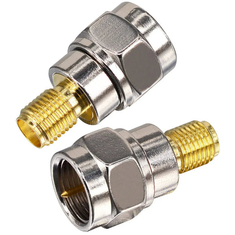 F Type Male To SMA Female Coax Connectors Pack Of 2 For Scanners SDR Handheld Antennas And FM Digital Radios Must Have Antenna Adapter