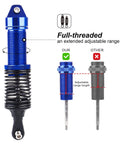 Oil Type RC Shocks For 1/10 Traxxas Slash 4x4 Hoss Rustler Stampede Bandit VXL Nitro Damper Upgrade Blue with full-threaded design