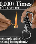 All In One Infinity Permanent Match Lighter With Keychain And Bottle Opener Windproof Waterproof Reusable Fire Starter for Camping and Survival