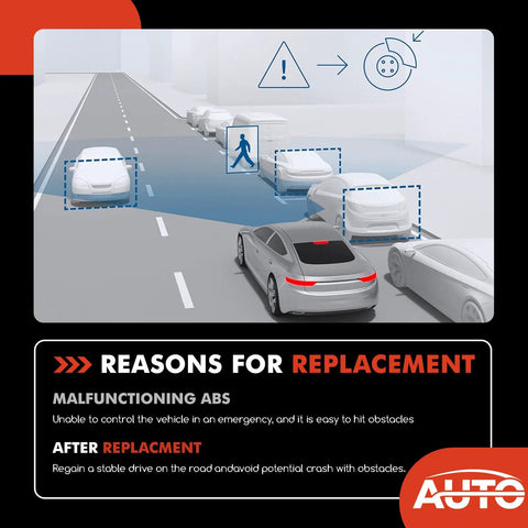 Image illustrating reasons to replace Front Abs Wheel Speed Sensor Compatible With Tesla Model X 2016 To 2020 EV for safety.